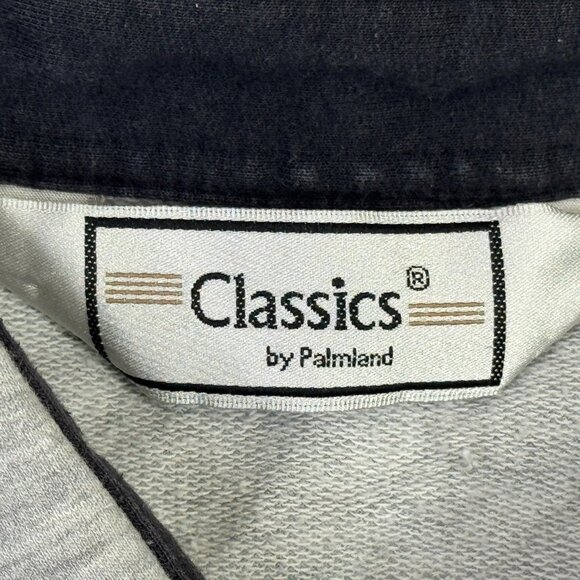 Classics By Palmland Polo Shirt Mens Large Gray L Vintage 90s Y2K Grandpa Golf - Picture 5 of 8